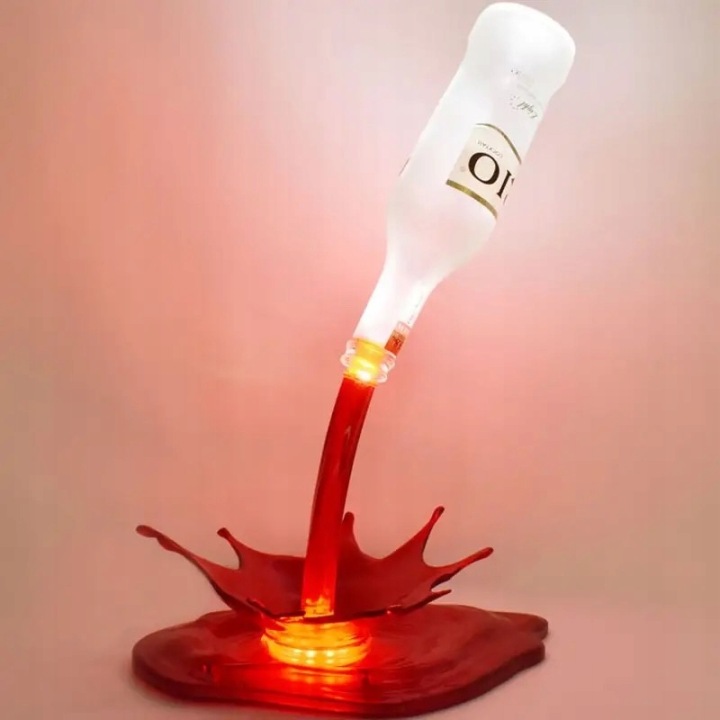 Stojan Na Víno, Whisky, Ledová Láhev S Led Podsvícením, 3D Ozdoba Na Párty