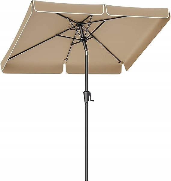 Zahradní slunečník velký Songmics skládací 200x150x230 cm béžový