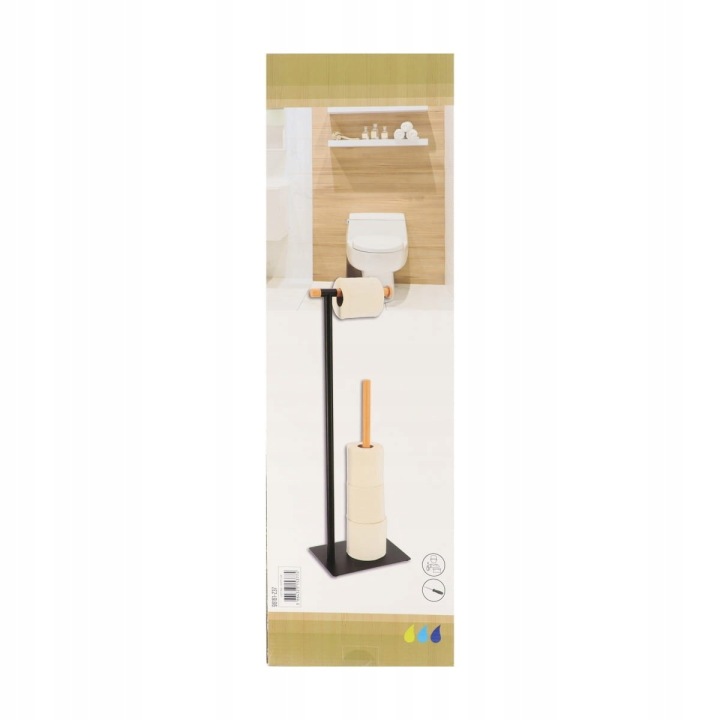 STOJAK UCHWYT NA PAPIER ZAPAS ROLEK CZARNY PREZENT Marka inna