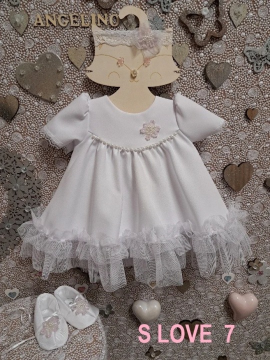 Біла Сукенка Для Хрещення для дівчинки S LOVE 7 56 Angelino
