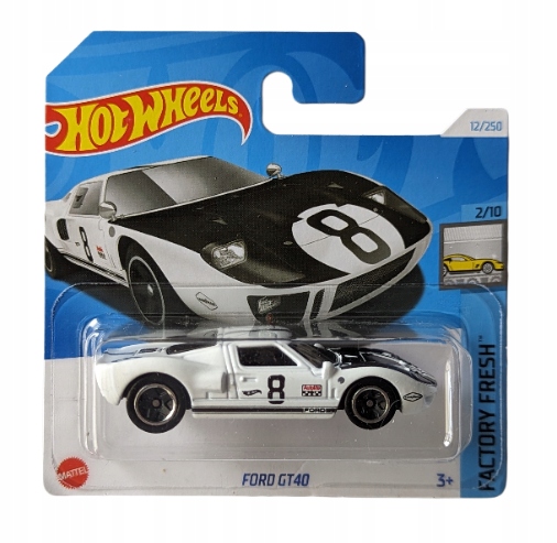 HOT WHEELS Ford GT40 білий HTC51 Factory Fresh 2024 — фото 6