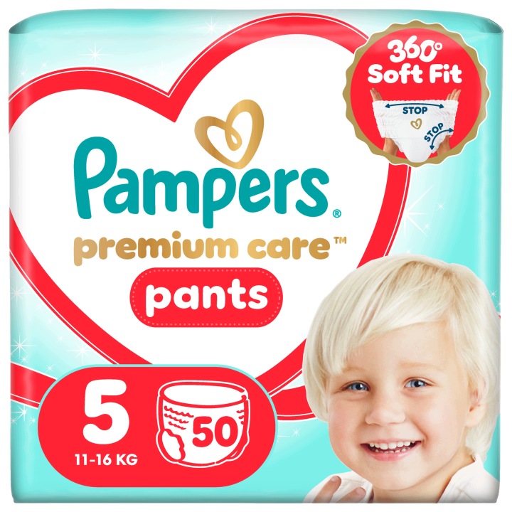 Трусики-підгузки Pampers Premium Care Розмір 5, 50 шт., 11 кг-17 кг