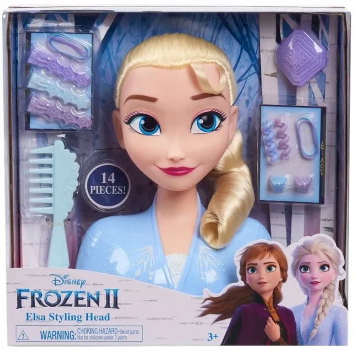 Голова для зачісок зачісування ELSA KRAINA LODU FROZEN 2 DISNEY 20 см