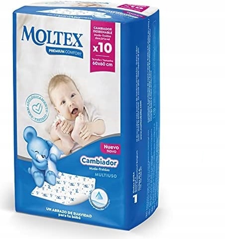 Moltex Преміум Comfort Підкладки для немовлят для пеленання 60x60 см 10 шт.