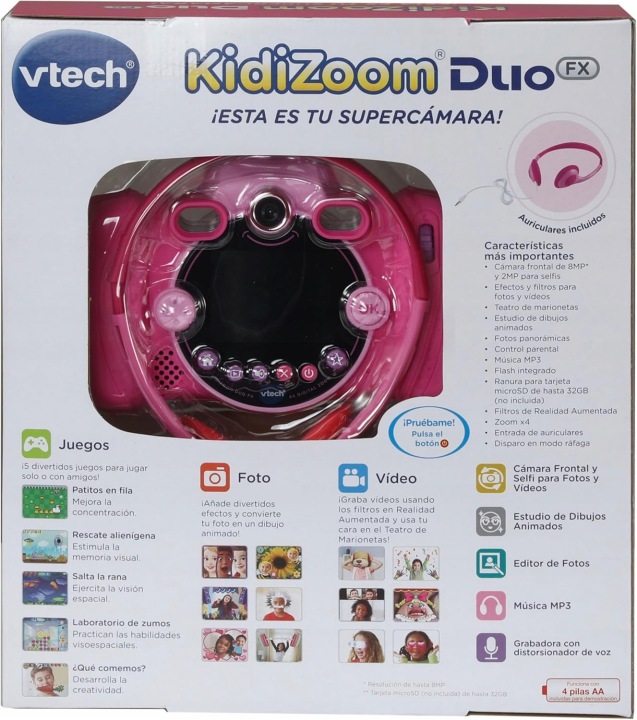 Vtech Фотоапарат для дітей Kidizoom Duo DX Рожевий іспанський — фото 2
