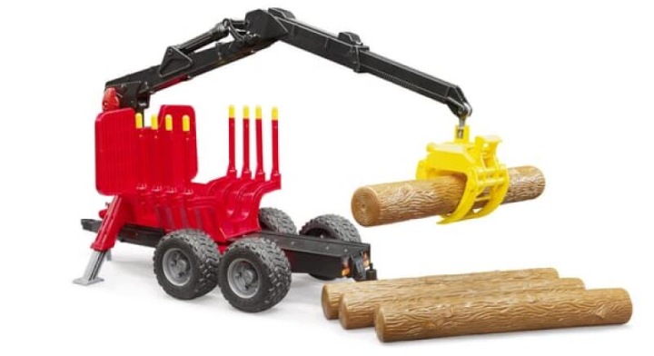 Bruder 1:16 Причіп лісова HDS 4 bale U02252 для гри матеріал від 4 років — фото 5