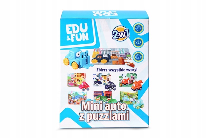 ARTYK міні машинка +пазли 25 ел. іграшка 2 в 1 EDU&FUN автомобіль екскаватор привід — фото 3