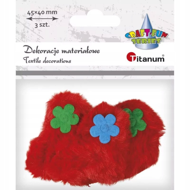 Прикраса тканинна Craft-Fun Серія серця хутряні Titanum (MTCR-BY298) — фото 2