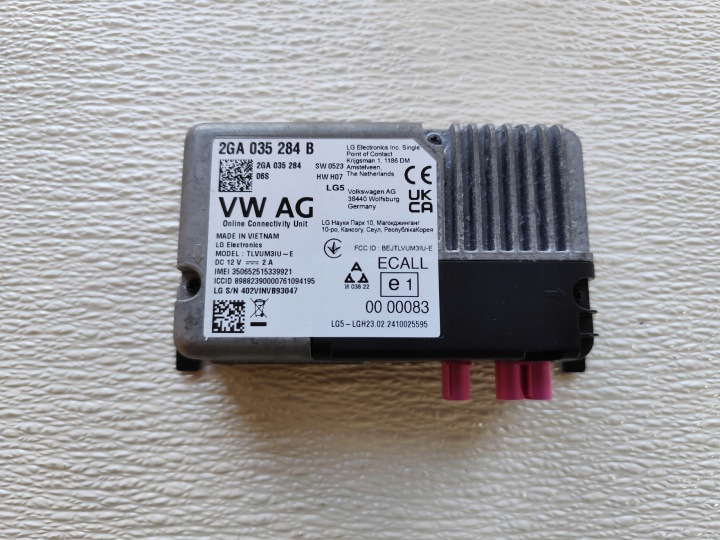 SKODA KAROQ 2024 modulo Centralina USLUG ONLINE 2GA035284B