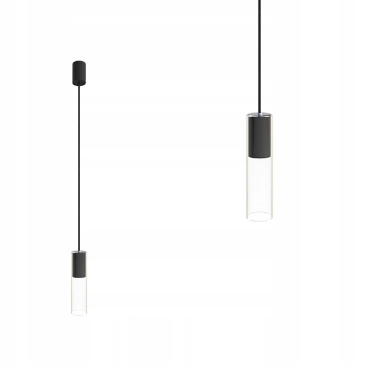 Závěsná lampa Cylinder Black M skleněná ložnice lampa GU10 Nowodvorski