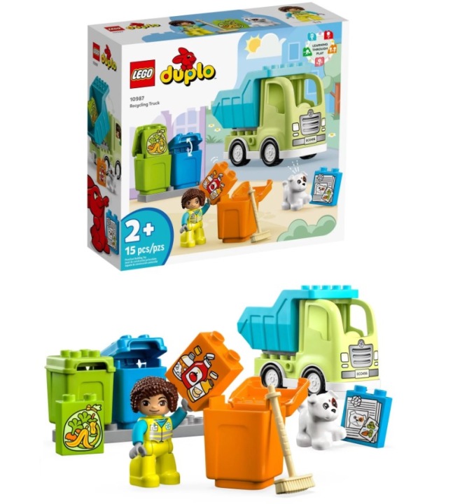 Нові LEGO DUPLO 10987 вантажівка для переробки сміттєвоз самоскид — фото 11