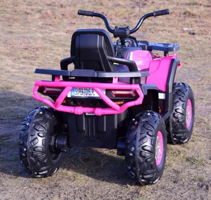 Великий Квадроцикл на акумулятор XMX607 4 x 45 Watt 12 В 10 Аг Шкіра Пульт Рожевий — фото 15