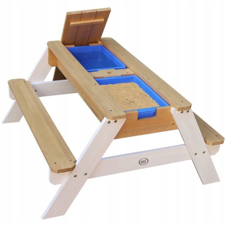 PARASOLEM STÓŁ WODNY PIKNIKOWY PIASKOWNICA 2W1 ŁAWECZKAMI DREWNIANY AXI Marka Axi