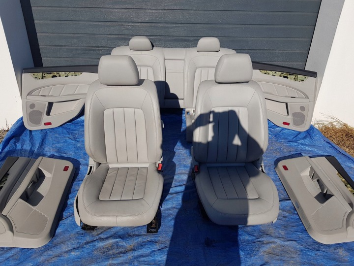 Leder Sitze Seiten KOMPLET MERCEDES CLS W218 C218 X218 SZARE