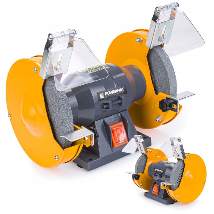 Stolní Bruska Kamenová Dvojitá 1500W 2x Kámen Kotouč 150mm Silná