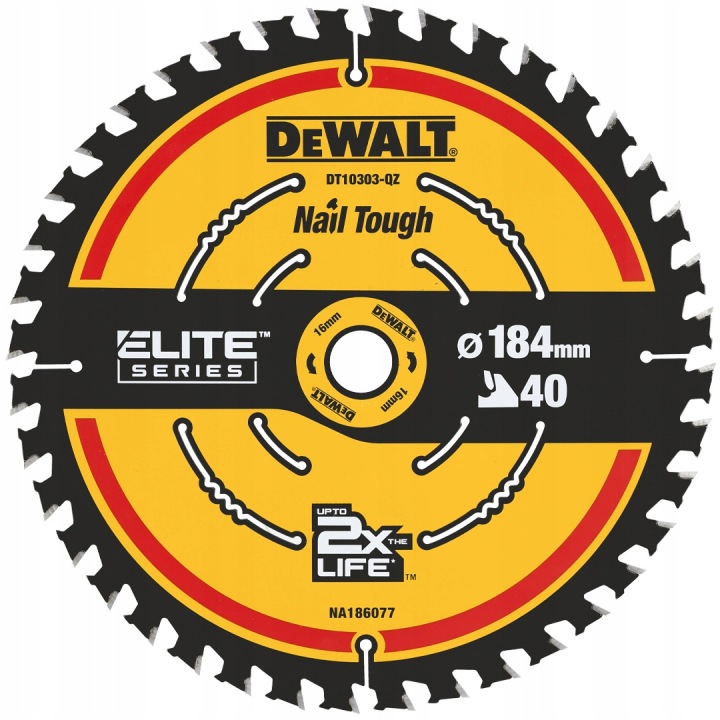 Kotoučová pila 184x16 mm z dřeva Elite DeWALT DT10303