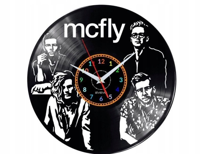Mcfly Dekorativní Nástěnné Hodiny Moderní Vinylová Deska Jako Dárek