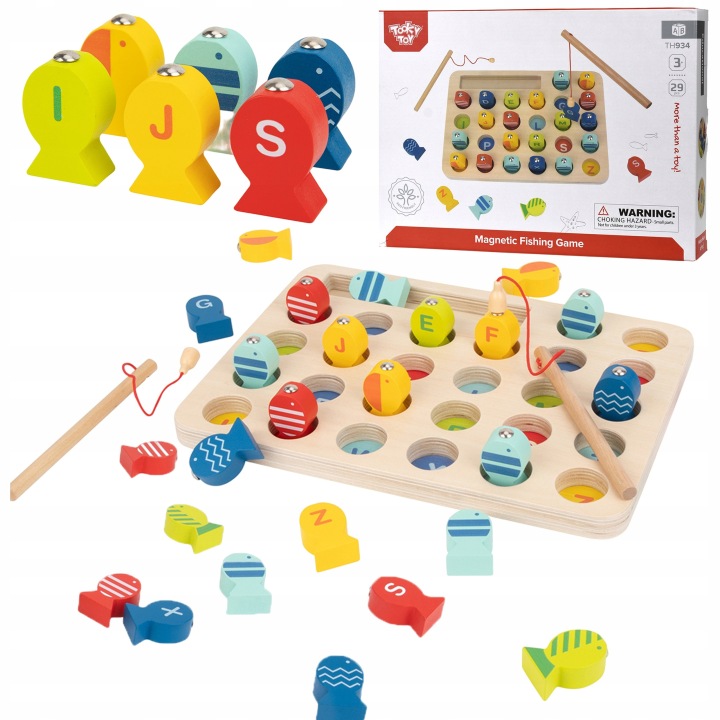 DREWNIANA GRA ZRĘCZNOŚCIOWA ŁOWIENIE RYBEK TOOKY TOY
