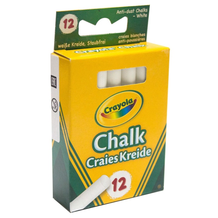 Crayola безпилова крейда для асфальту біла 12 шт. 3+ — фото 4