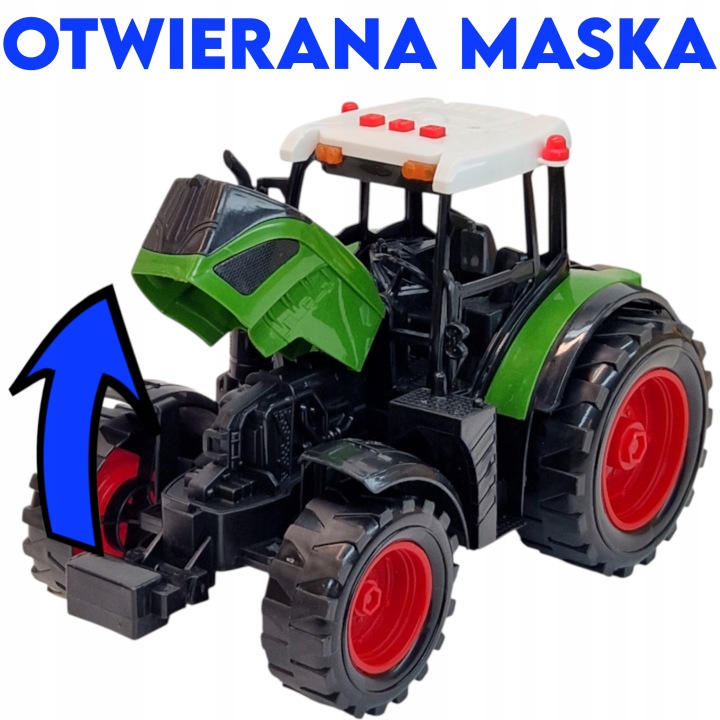 CIĄGNIK TRAKTOR FENDT NA BATERIE +PRASA набір фермера відкривна маска 55 см