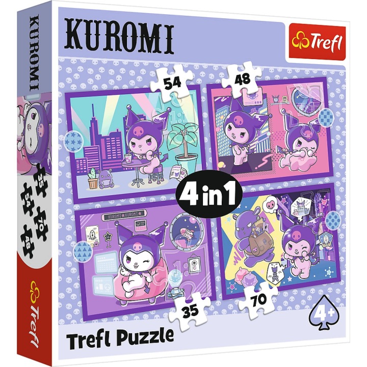 Пазли 4 в 1 день Kuromi Hello Kitty 34676 Trefl 4+