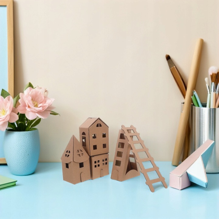 1 набір картонний будиночок для декору для дітей набір DIY — фото 12