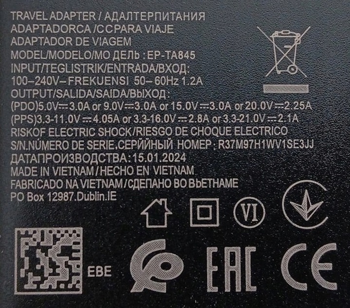 SZYBKA ŁADOWARKA 45W UNIWERSALNA ZASILACZ SZYBKIE ŁADOWANIE KABEL 1M USB-C