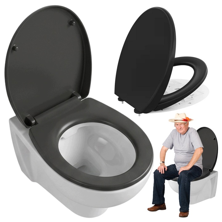 Wc Sedátko S Pomalým Sklápěním, Odnímatelný Záchodový Kryt, Univerzální