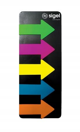 Закладки індексні у формі стрілок, 5 x 25 листочків, 25 x 45 мм, SIGEL "Arrows", мікс кольорів — фото 2