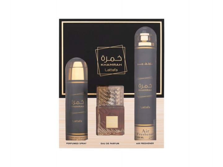 lattafa khamrah woda perfumowana 100 ml   zestaw  