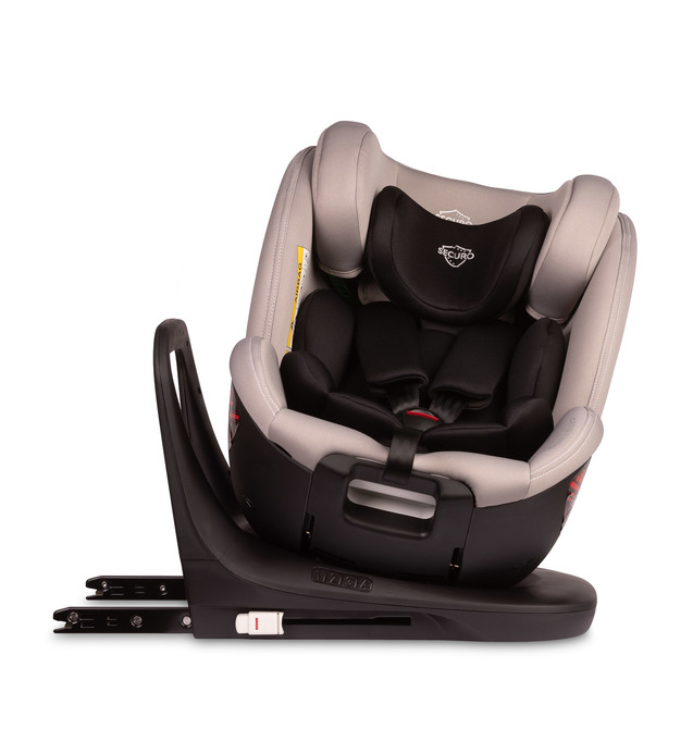 Caretero Securo крісло i-Size 40-150 см поворотний 360° світло-сірий — фото 7