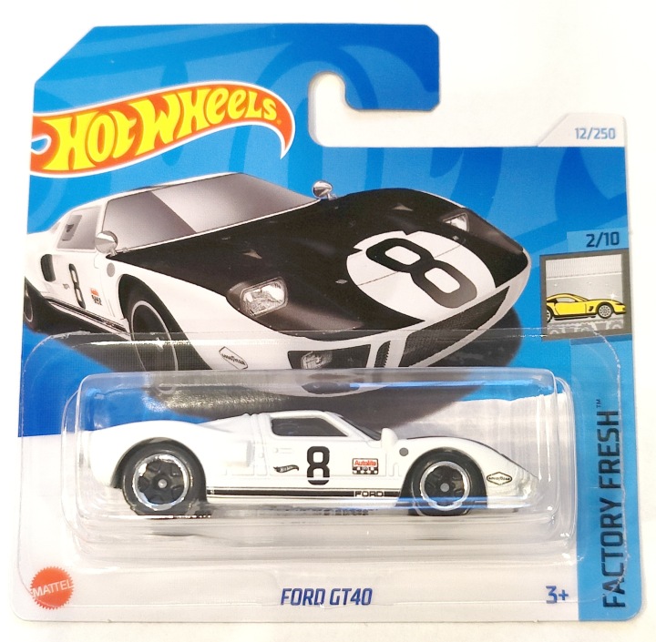 HOT WHEELS Ford GT40 білий HTC51 Factory Fresh 2024