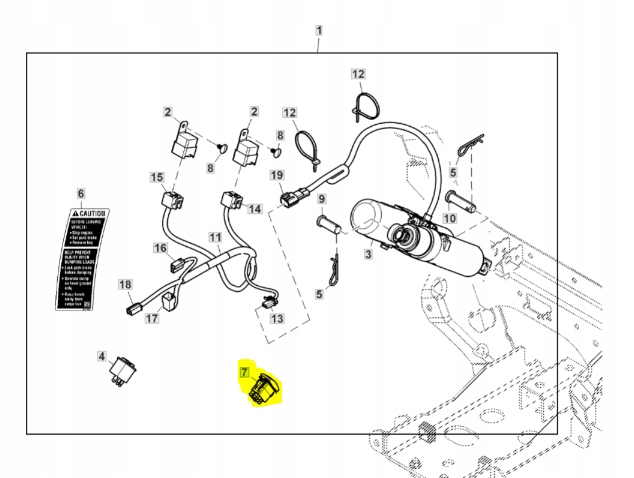 Přepínač nákladního boxu John Deere AM142315