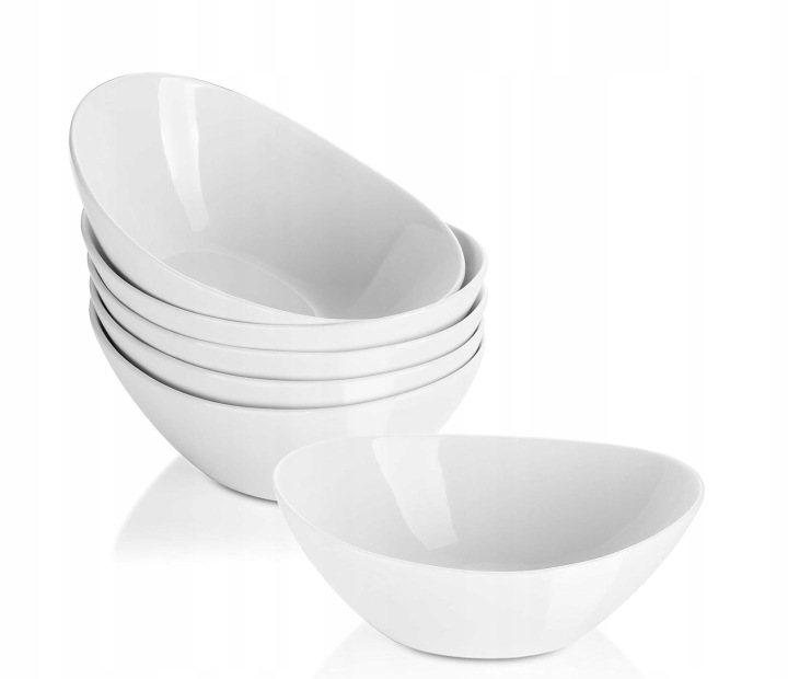 Misky Misky porcelánové dezertní misky sada 6 kusů na oválnou zmrzlinu