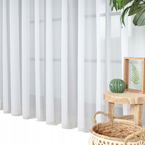 Hotová Záclona Voál S Olovnicí A Páskou 350X160