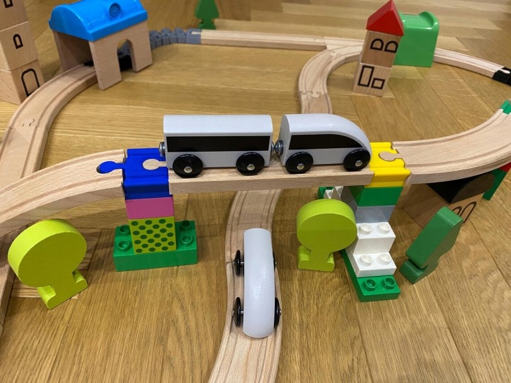 З'єднувач/адаптер для Lego DUPLO і треків дерев'яних Універсальний — фото 6
