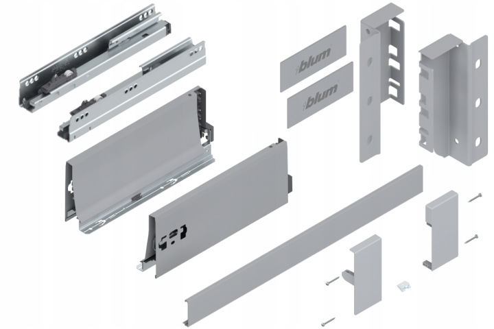 Blum Tandembox 270 Šuplík , Střední vnitřní, K, Šedá
