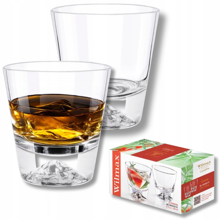 Sklenice na whisky a nápoje Wilmax 250 ml, sada 2 kusů