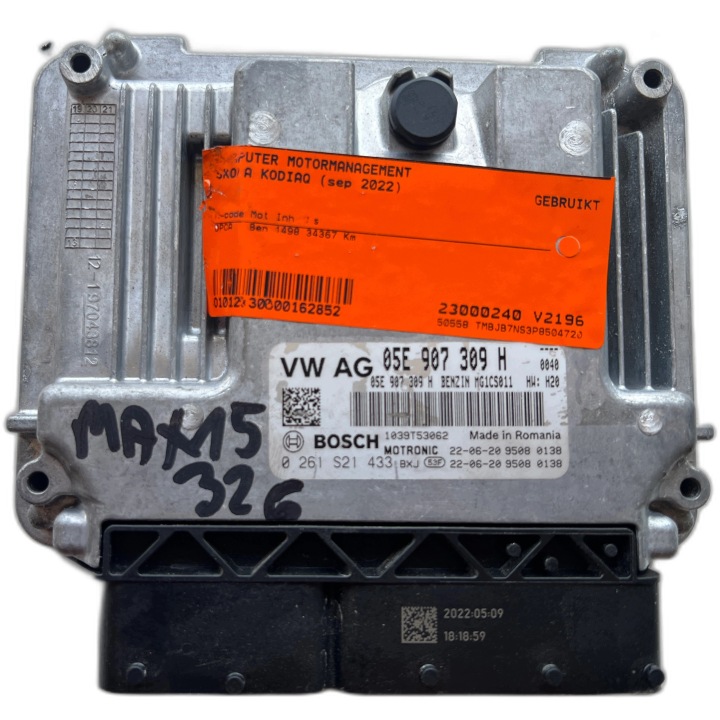 SKODA KODIAQ 1.5 TSI DPCA 05E907309G 0261S21433 1039T53062 Computer ORYGINA