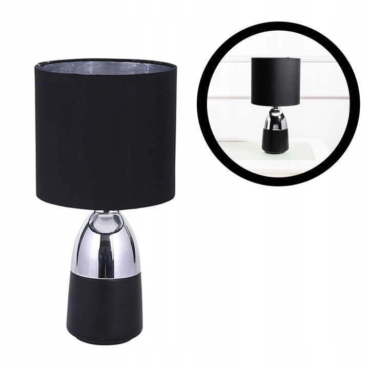 Noční lampa ve stylu glamour Altom Design černo stříbrná