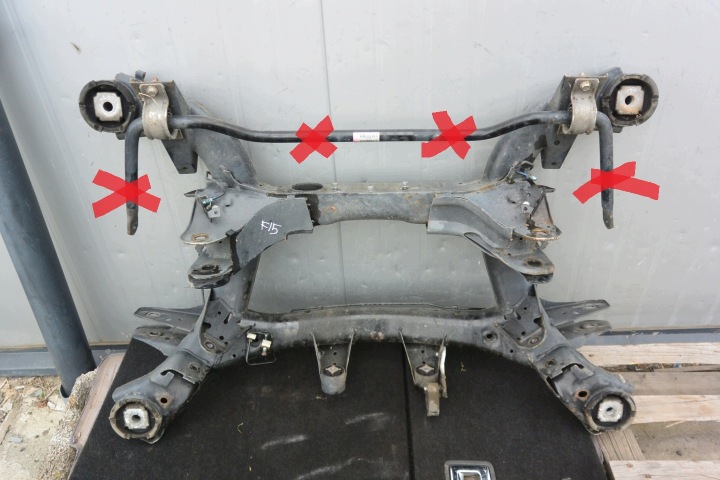 Ponte assale Traversa slitta culla assale sospensioni posteriore posteriore BMW F15 F16 X5 X6 EU USA