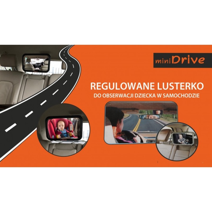 miniDrive Дзеркальце регульовані автомобільні для спостереження за дитиною