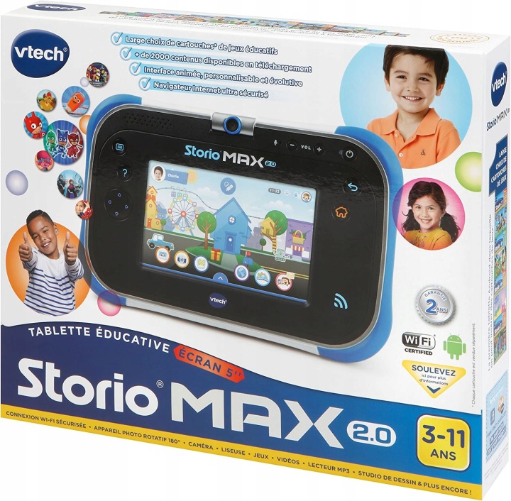 Планшет для дітей VTech Storio Max 2.0 5 дюймів WiFi 8 ГБ синій французький — фото 2