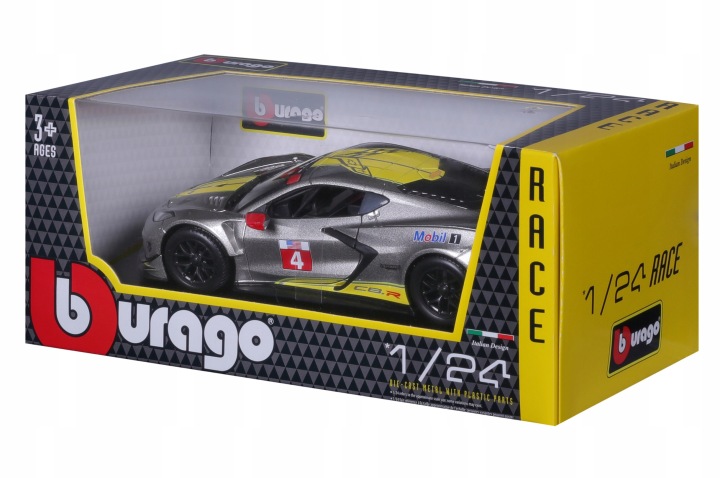 Chevrolet Corvette C8.R 2020 DAYTONA 1:24 Bburago 28024 Автомобіль Гоночний — фото 3