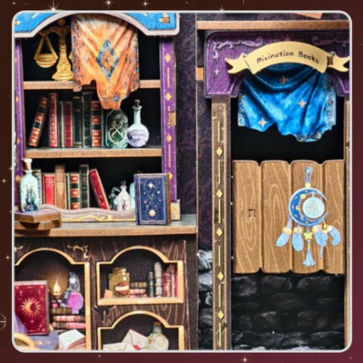 Мініатюрний будиночок міні Book Nook Астрологія щастя — фото 13