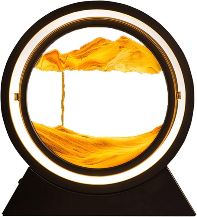 Pohyblivé 3D Pískové Obrazy Přesýpacích Hodin, Deep Sea Sandscape, Stolní Lampa