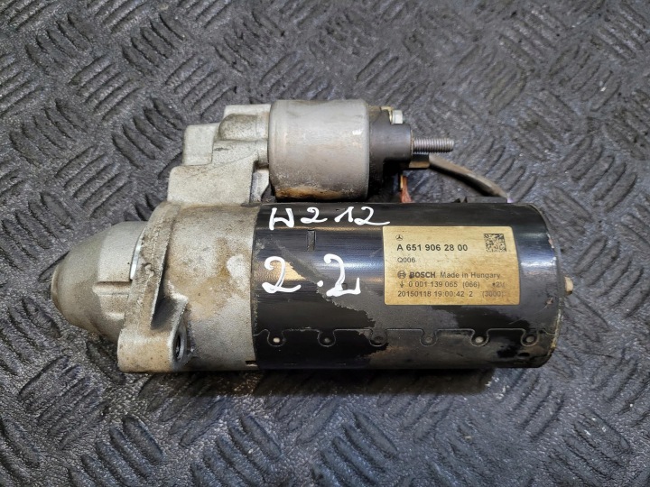 Motorino di avviamento A6519062800 MERCEDES E W212 2.2 D CDI
