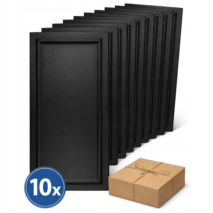Nástěnný panel Černý Rámeček Štukatura 100x50 Polystyren Xps 10 kusů