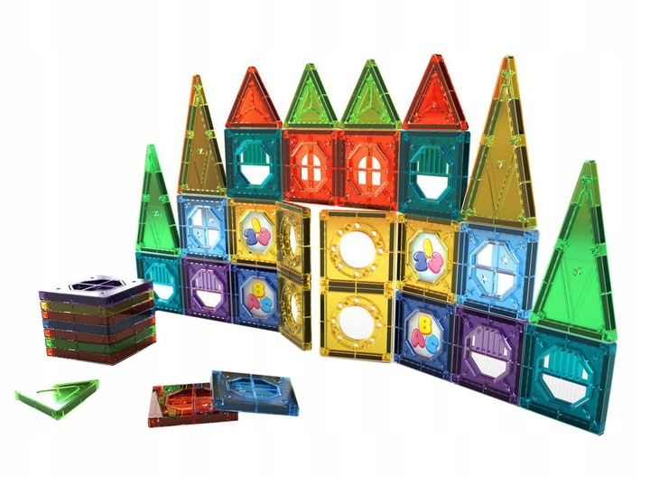 MAGNETIC BLOCKS 3D MAGNETIC 73el SET OF EDUCATIONAL BLOCKS FOR CHILDREN Number of pieces 73