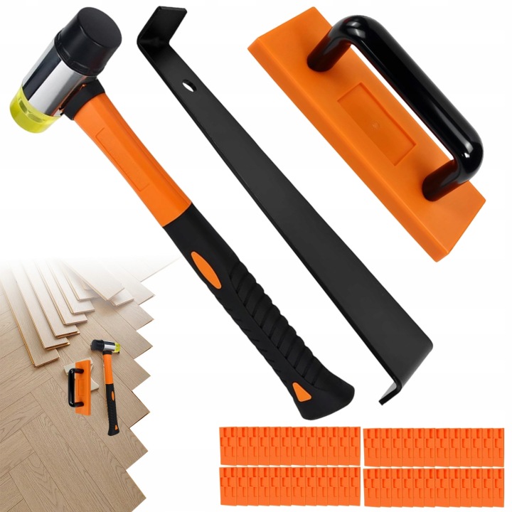 Montážní Sada Pro Montáž Pokládky Panelů Dobíječka 40x Klíny Kladivo